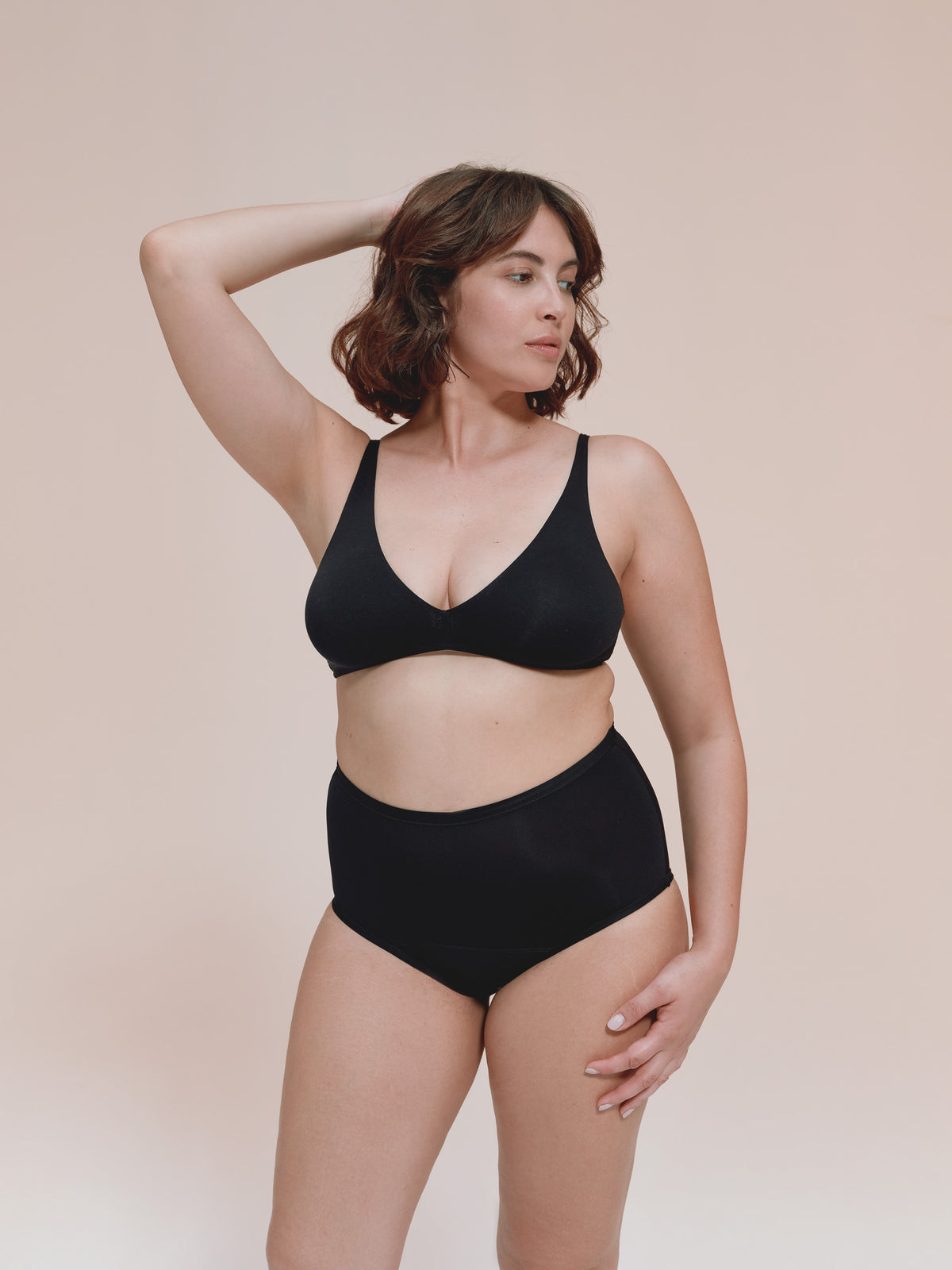 High-Waist - Nylon riciclato - Nero