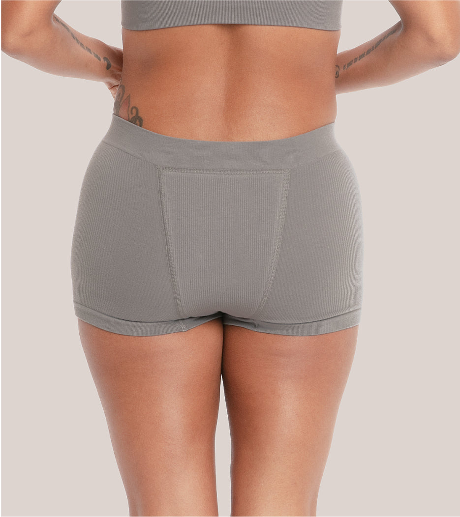 Boxer Short a costine senza cuciture - Grafite