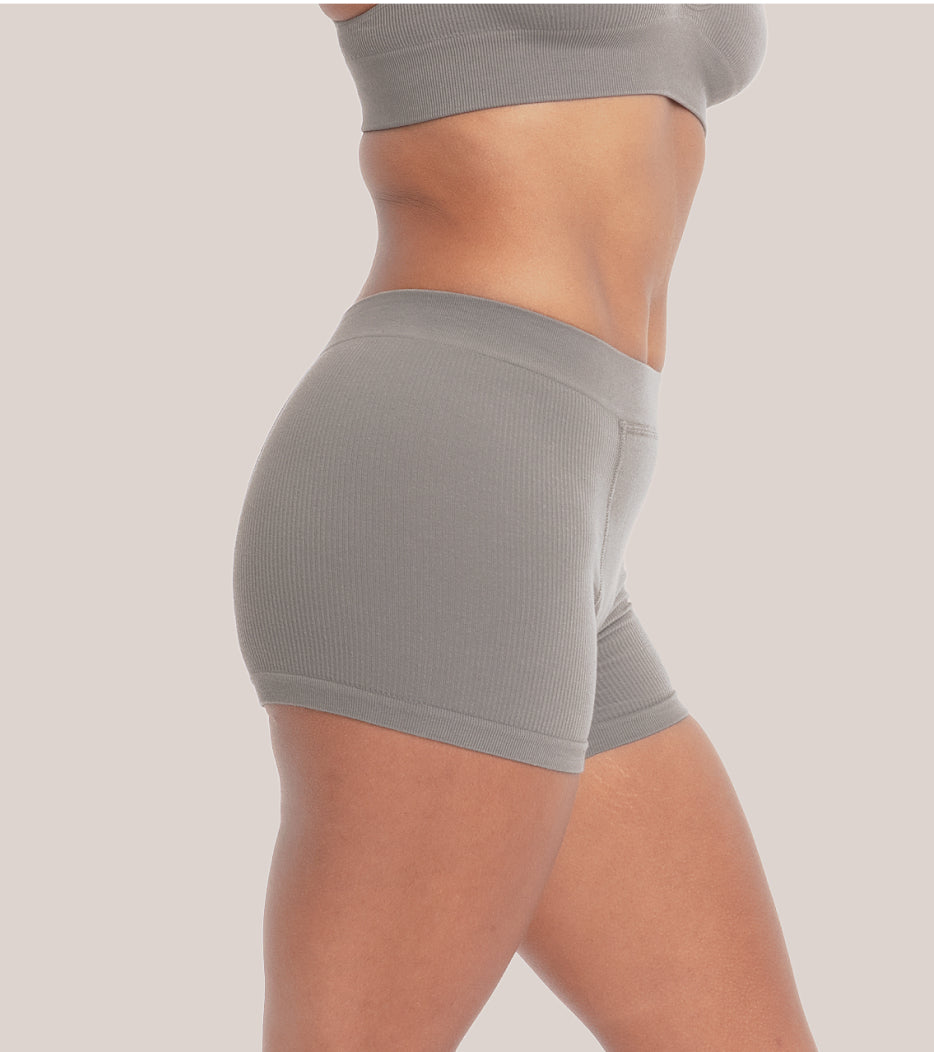 Boxer Short a costine senza cuciture - Grafite